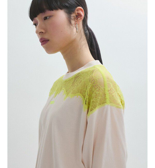ADAM ET ROPE'「【サステナブル】レースロンTEE」|Tシャツ・カットソー|