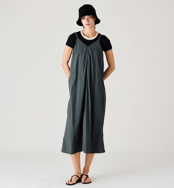 DANTON「DANTON | ナイロンタフタ Aライン キャミソールワンピース WOMEN」|ワンピース|