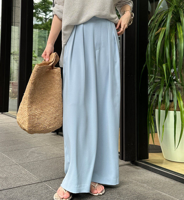  「【累計販売数3万枚突破/22色４サイズ展開！】タックワイドパンツ」|チノ|