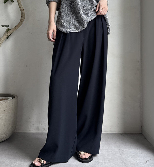  「【累計販売数3万枚突破/22色４サイズ展開！】タックワイドパンツ」|チノ|