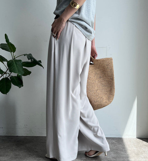  「【累計販売数3万枚突破/22色４サイズ展開！】タックワイドパンツ」|チノ|