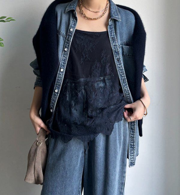  「【新色追加】スカラレースキャミ」|シャツ・ブラウス|