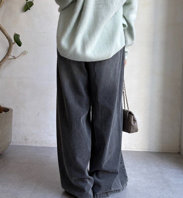  「【新色追加】デニムワイドイージーパンツ」|デニム|