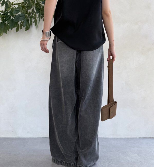  「【新色追加】デニムワイドイージーパンツ」|デニム|