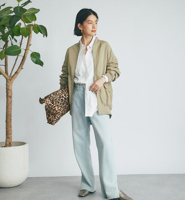  「【全骨格美脚見え！】slit DENIM」|デニム|