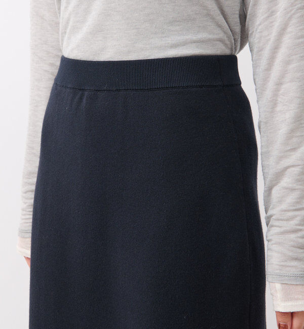  「【楽ちん美シルエット】コットンストレッチニットスカート」|スカート|