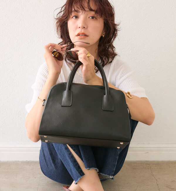  「【キレイめにもカジュアルにも】レザーボストン」|トートバッグ|