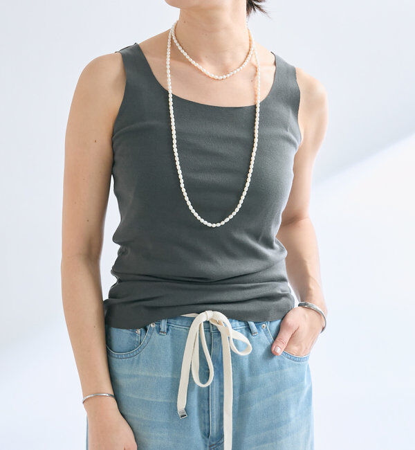  「【RIVE DROITE 名品インナー】シームレスタンク」|キャミソール|