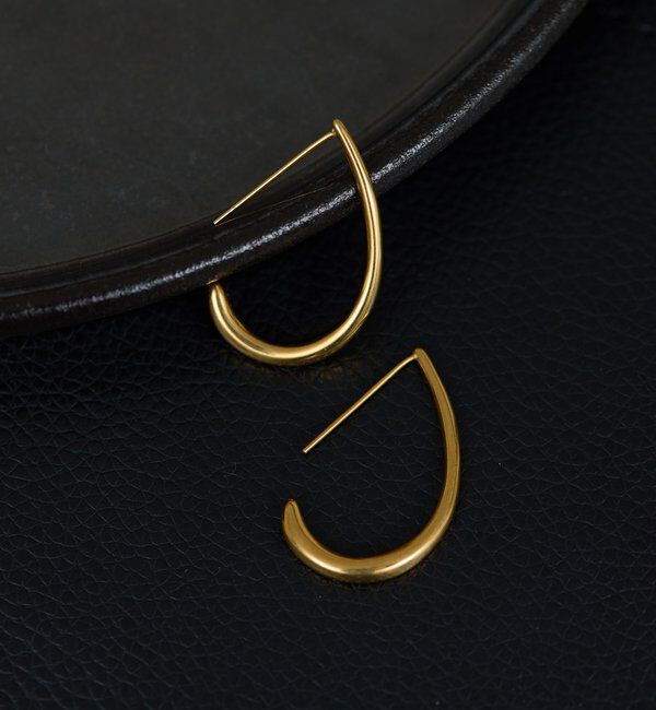  「ステンレス カーブフープピアス」|リング|