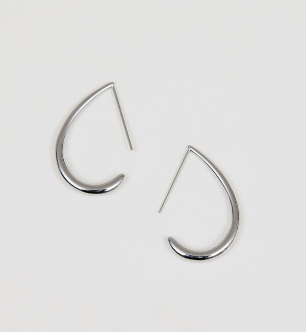  「ステンレス カーブフープピアス」|リング|