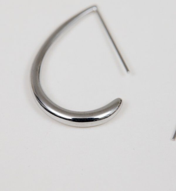  「ステンレス カーブフープピアス」|リング|