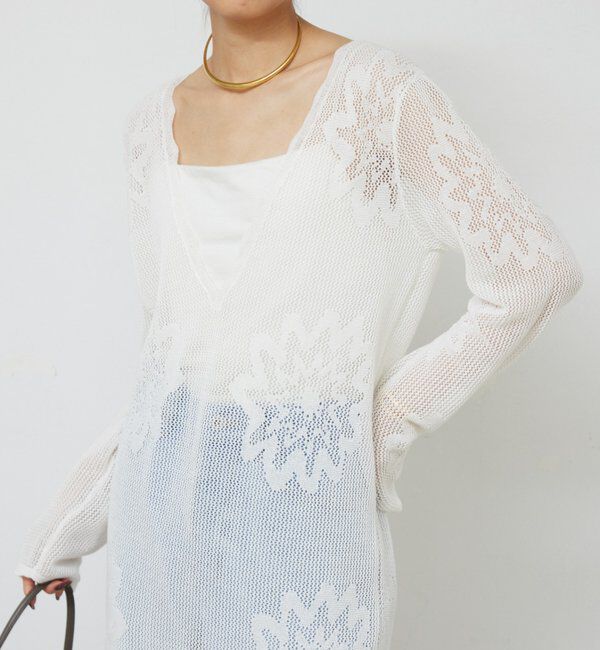  「メッシュニットドレス」|ワンピース|