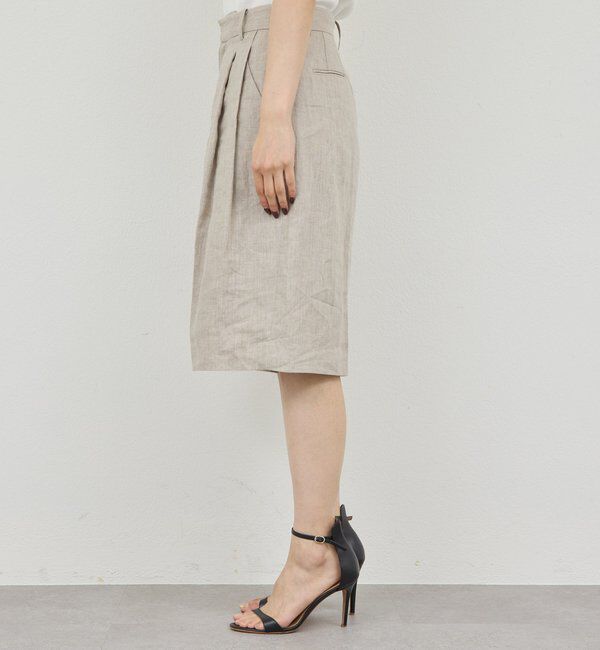  「【セットアップ対応】リネンハーフパンツ」|チノ|