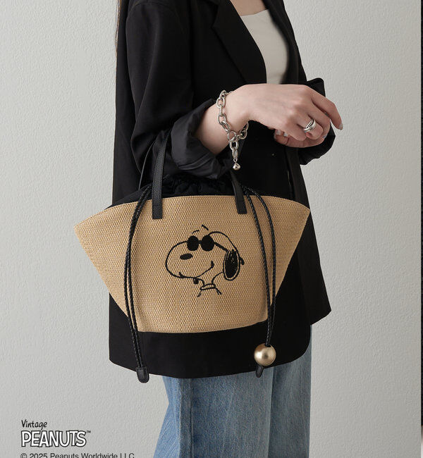  「【再値下げ】《PEANUTS&times;russetコラボ》カゴトートバッグ小」|トートバッグ|