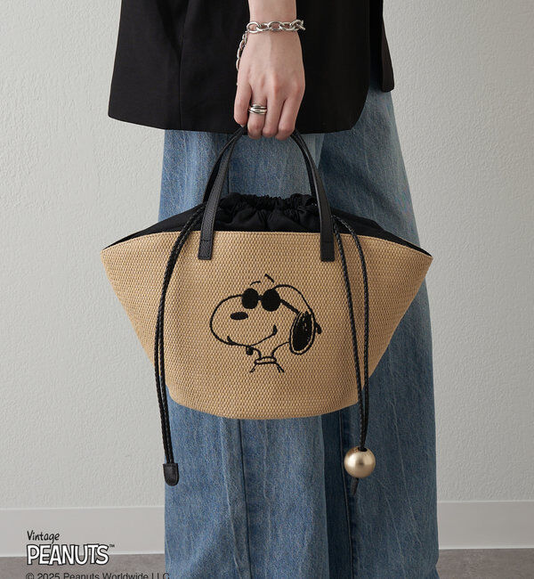  「【再値下げ】《PEANUTS&times;russetコラボ》カゴトートバッグ小」|トートバッグ|