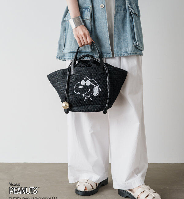  「【再値下げ】《PEANUTS&times;russetコラボ》カゴトートバッグ小」|トートバッグ|