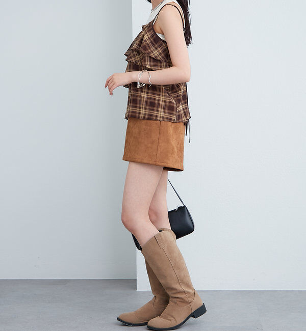  「フェイクスウェードショートパンツ」|チノ|