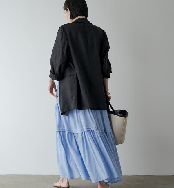  「【3サイズ展開】サテンティアードキャミワンピース」|ワンピース|