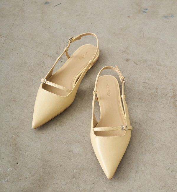  「【GALENA】ストラップポインテッドフラットパンプス」|その他|