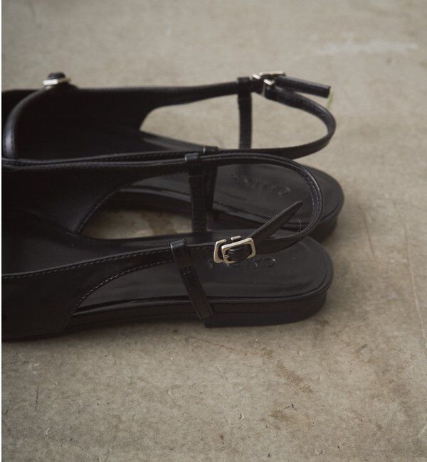  「【GALENA】ストラップポインテッドフラットパンプス」|その他|