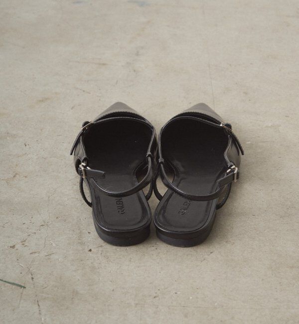  「【GALENA】ストラップポインテッドフラットパンプス」|その他|