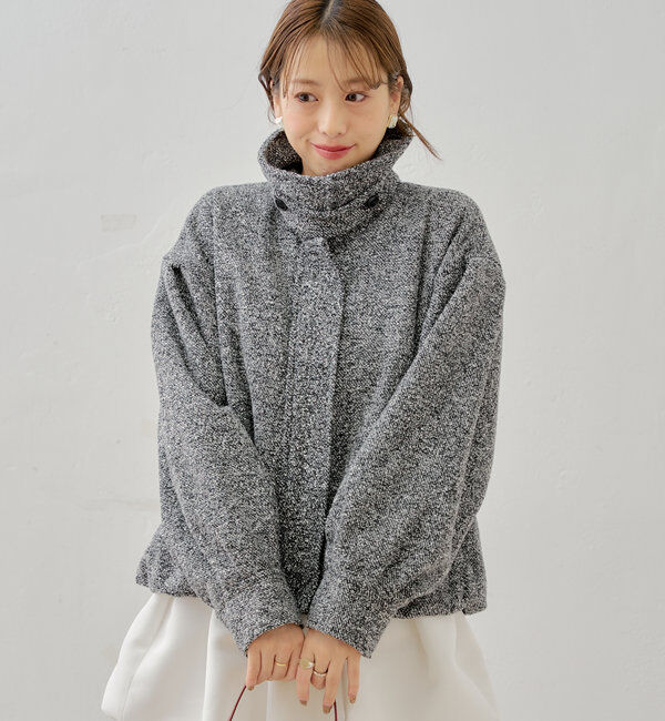  「スタンドツイードジップブルゾン」|ブルゾン・スタジャン|