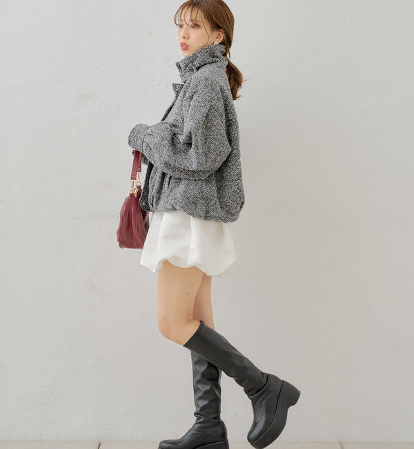  「スタンドツイードジップブルゾン」|ブルゾン・スタジャン|