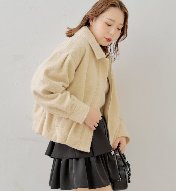  「スタンドツイードジップブルゾン」|ブルゾン・スタジャン|