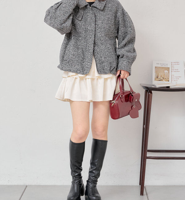  「スタンドツイードジップブルゾン」|ブルゾン・スタジャン|