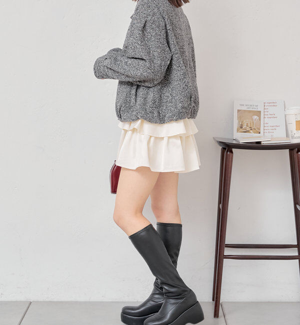  「スタンドツイードジップブルゾン」|ブルゾン・スタジャン|