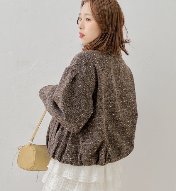  「スタンドツイードジップブルゾン」|ブルゾン・スタジャン|