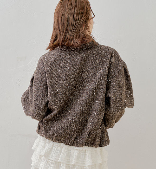  「スタンドツイードジップブルゾン」|ブルゾン・スタジャン|