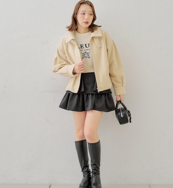  「スタンドツイードジップブルゾン」|ブルゾン・スタジャン|