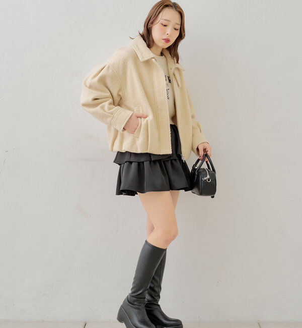  「スタンドツイードジップブルゾン」|ブルゾン・スタジャン|