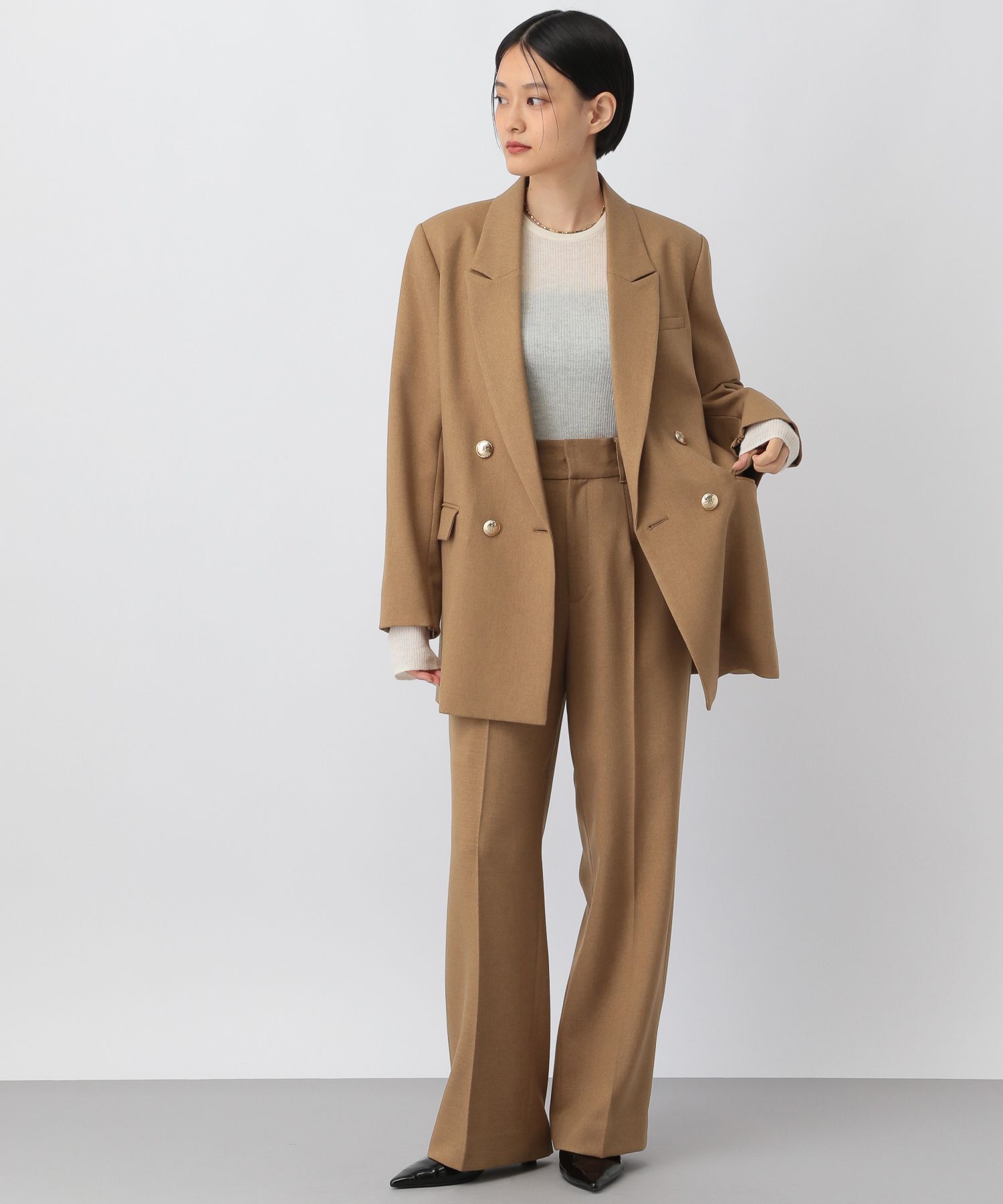 A part by 「【セットアップ対応】Ｗテーラードスリットジャケット」|テーラードジャケット|