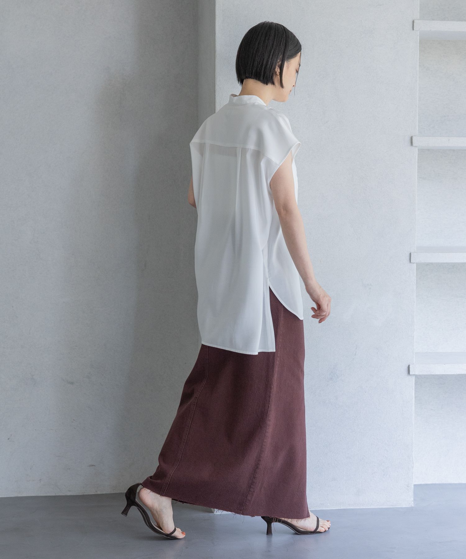 A part by 「ハイネックフレンチスリーブブラウス」|シャツ・ブラウス|