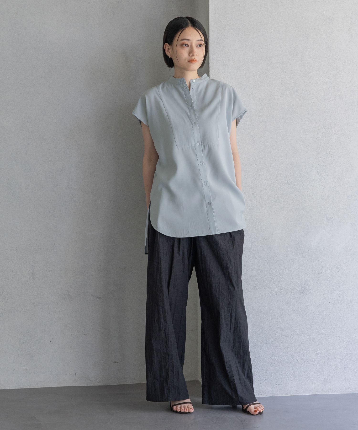 A part by 「ハイネックフレンチスリーブブラウス」|シャツ・ブラウス|