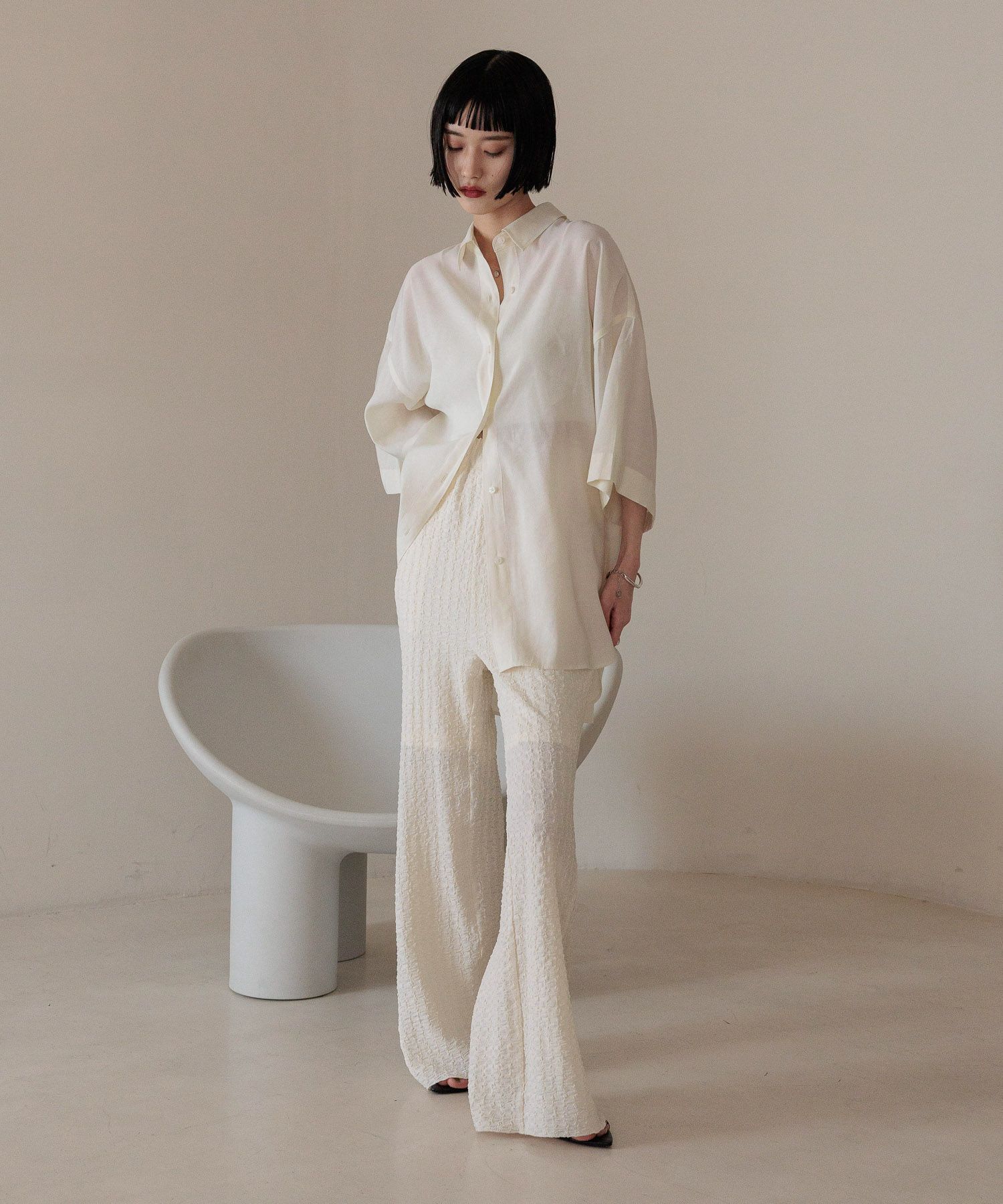 LOWRYS FARM「アソートフレアパンツ」|チノ|