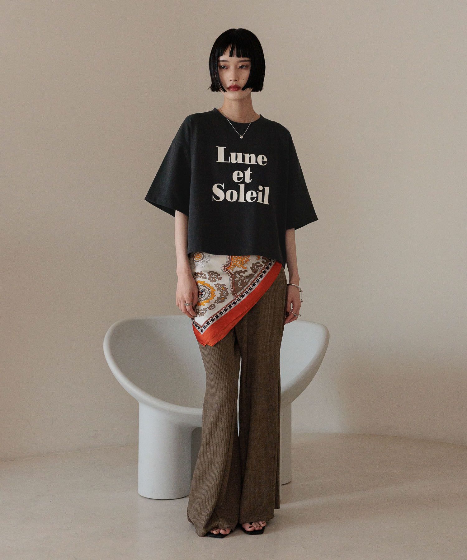 LOWRYS FARM「アソートフレアパンツ」|チノ|