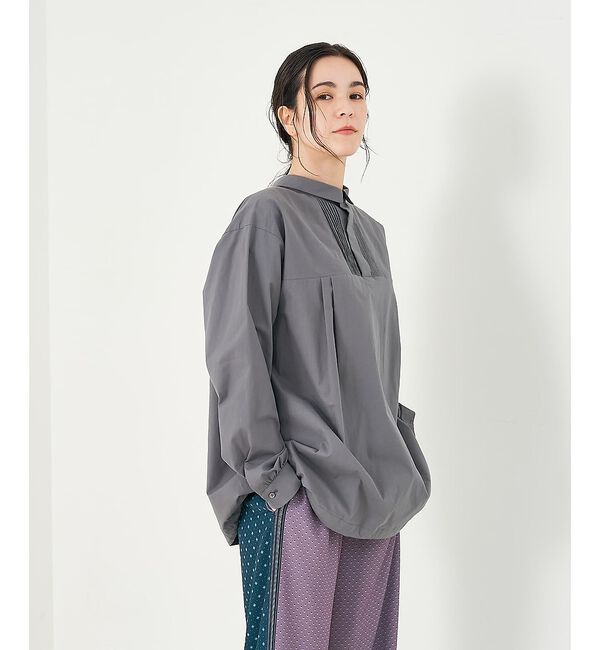 collex「前後2WAYプルオーバーブラウス」|シャツ・ブラウス|チャコールグレー