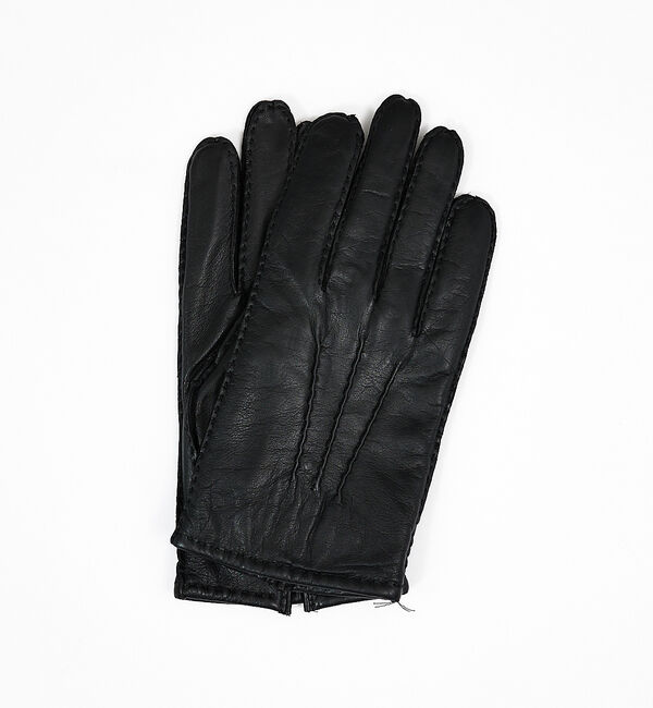 ABAHOUSE「アウトステッチ ラムレザーグローブ」|手袋|ブラック