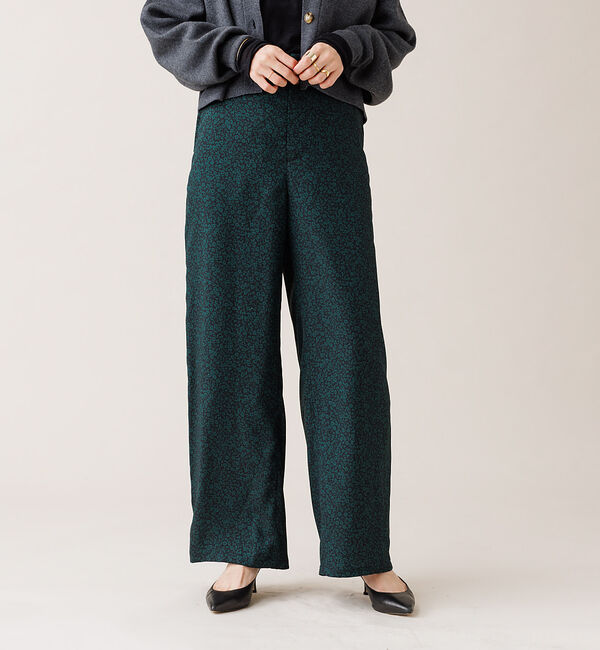 Rouge vif「【セットアップ対応】フラワープリントパンツ」|その他|グリーン