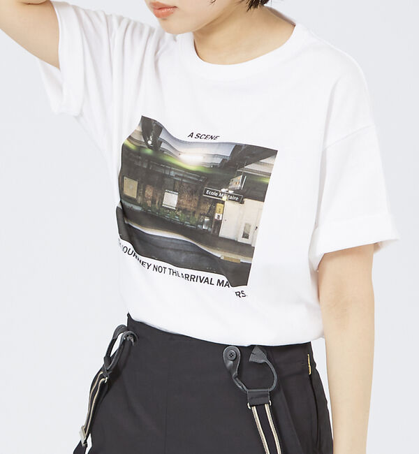 Rouge vif「【LE TRIO ABAHOUSE】A SCENE / グラフィックTシャツ　サ」|Tシャツ・カットソー|ホワイト