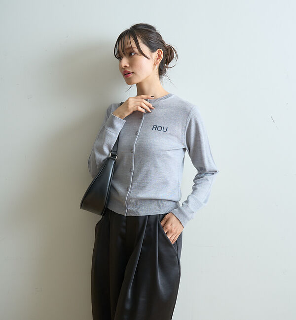 Rouge vif「ロゴ刺繍カーディガン」|カーディガン|