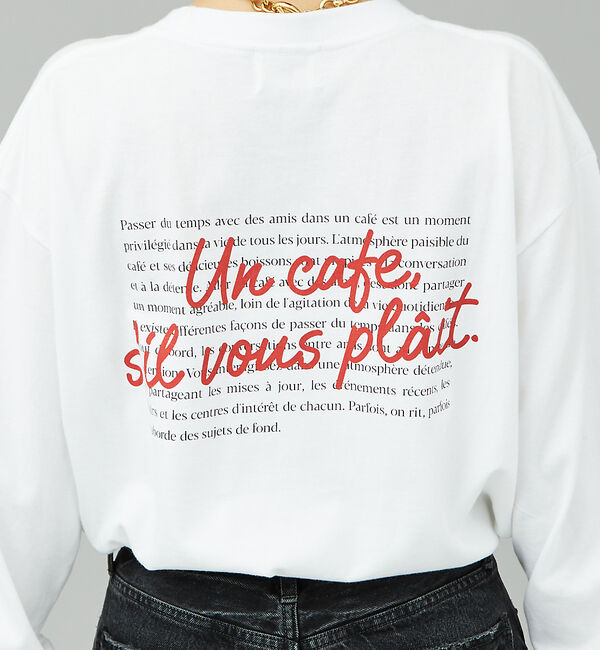 Rouge vif「筆記体ロゴプリントロンT」|Tシャツ・カットソー|