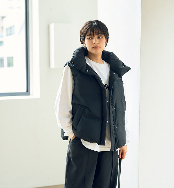 Rouge vif「2WAYフードダウンベスト」|ダウン|