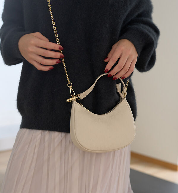 Rouge vif「【AULENTTI/オウレンティ】スモールハーフムーンショルダーバッグ」|ショルダー・メッセンジャー|