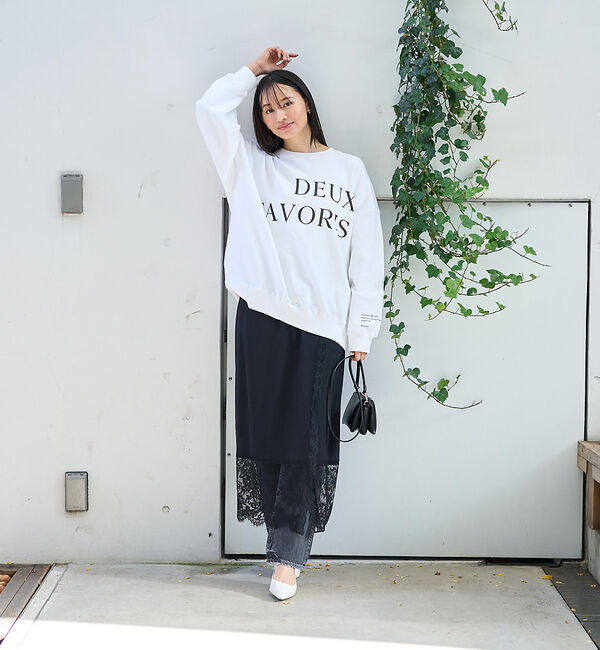 Rouge vif「オーバーサイズロゴスウェット」|スウェット・ジャージ|