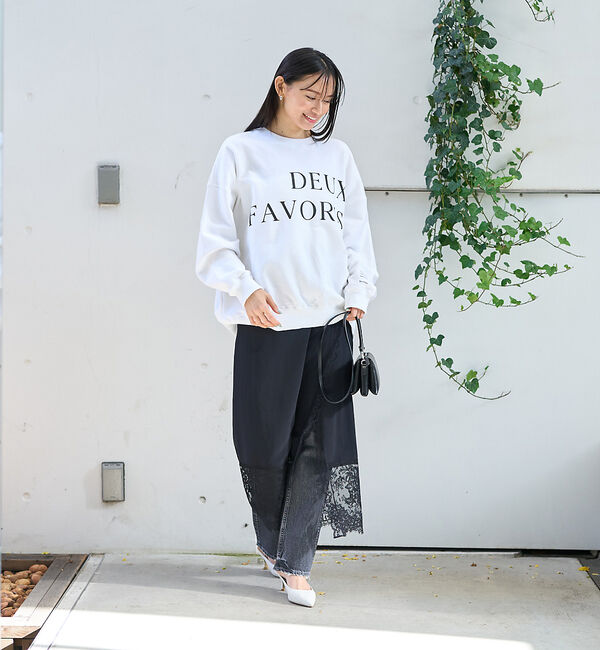 Rouge vif「オーバーサイズロゴスウェット」|スウェット・ジャージ|