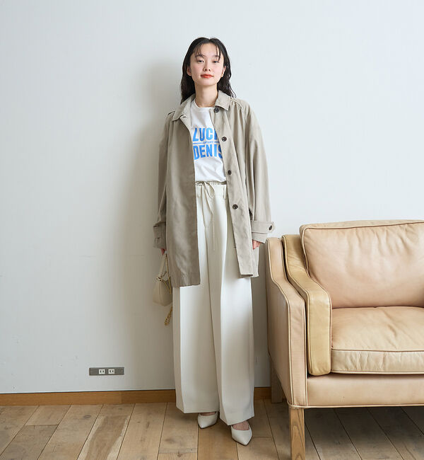 Rouge vif「ピーチ加工ステンカラーハーフコート」|ステンカラーコート|